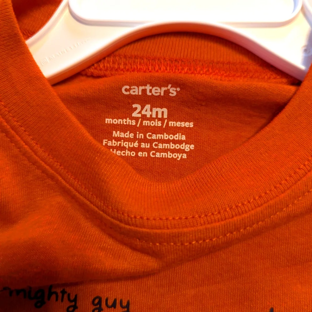 Carter's Daddy's Mighty Guy Onesie Long Sleeve Shirt Size 24 Months BNWT